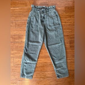 Free People Olive Green “Margate Pleated Trousers” Chinos